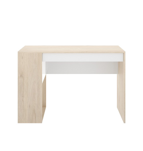 Mesa de escritorio Tok (L x An x Al: 50 x 90 x 74 cm, Blanco/Natural)